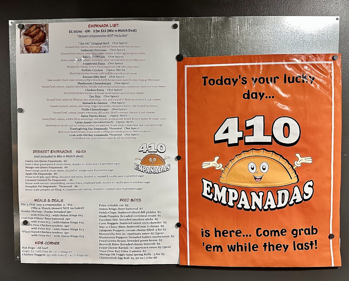 410 Empanadas Photo Menu 3