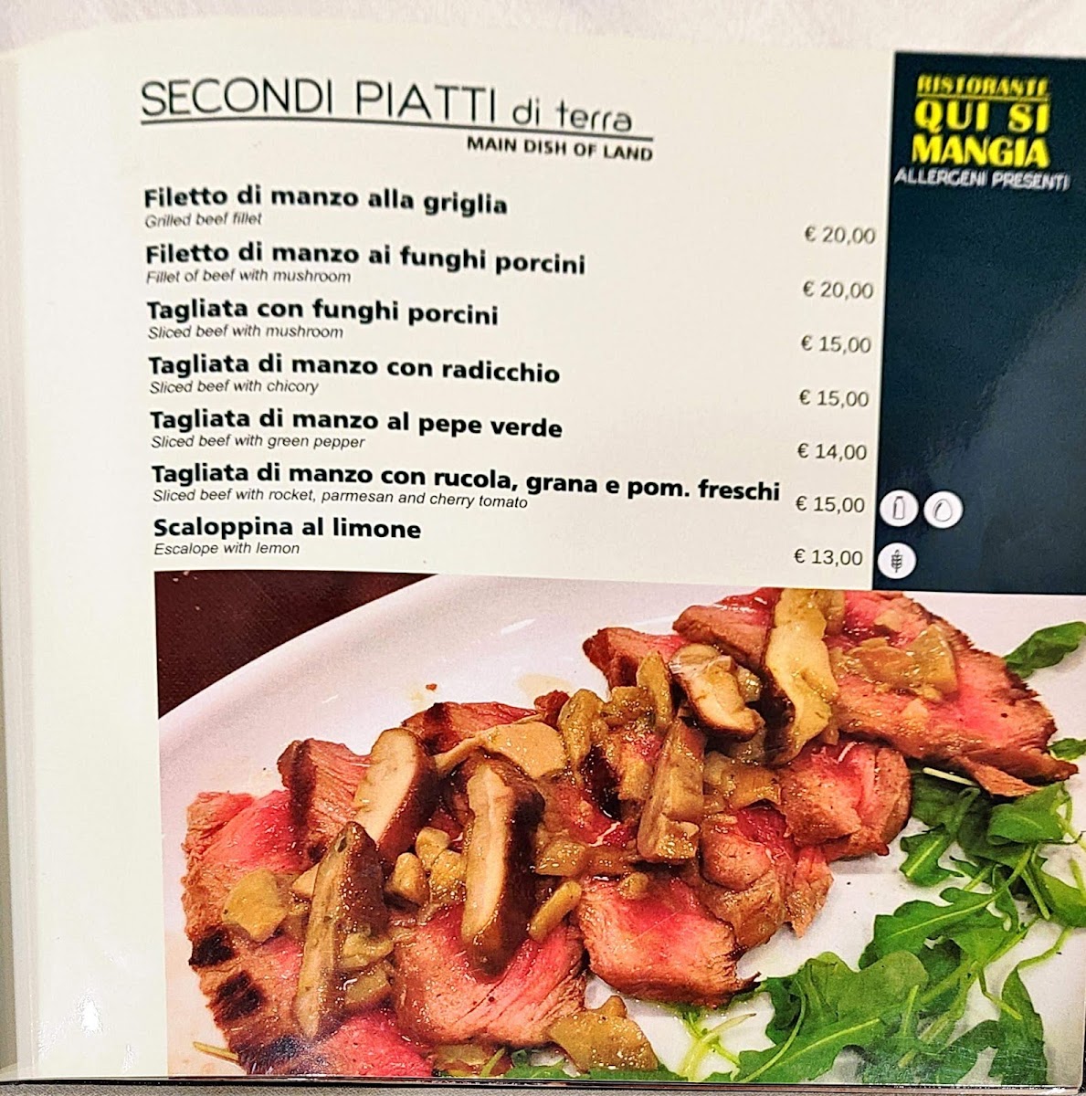 Ristorante Qui Si Mangia Photo Menu 2