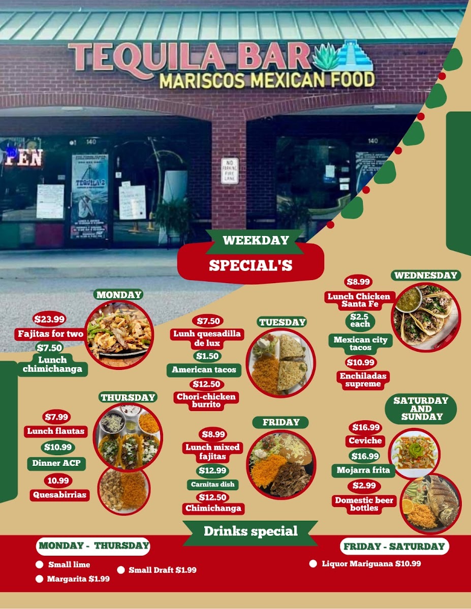 Tequila Mariscos Bar & Restaurant Photo Menu 1