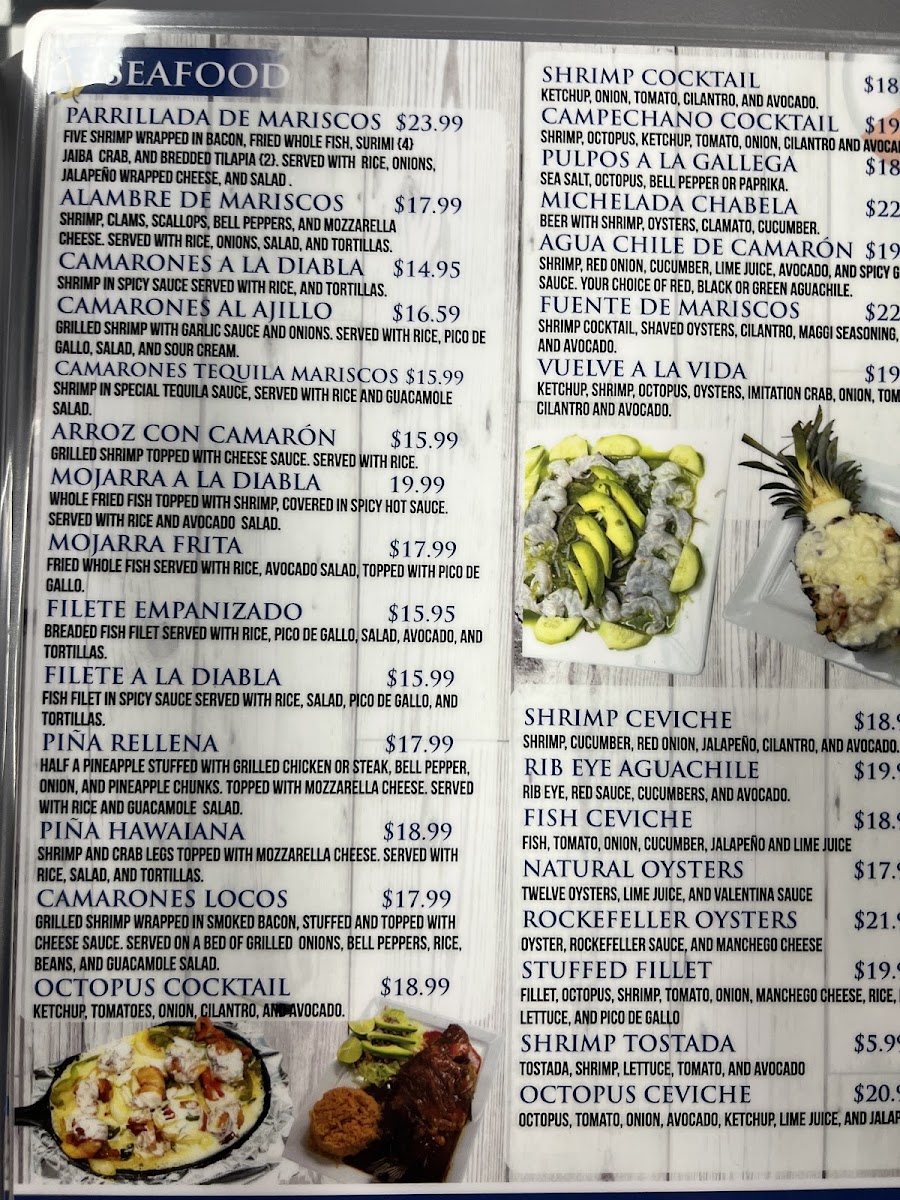 Tequila Mariscos Bar & Restaurant Photo Menu 3
