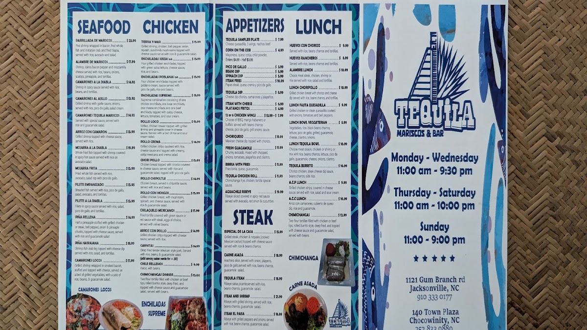 Tequila Mariscos Bar & Restaurant Photo Menu 4