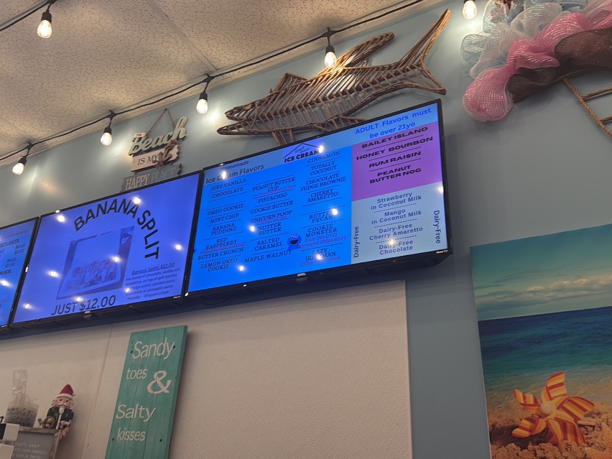 Beach House Ice Cream Photo Menu 5