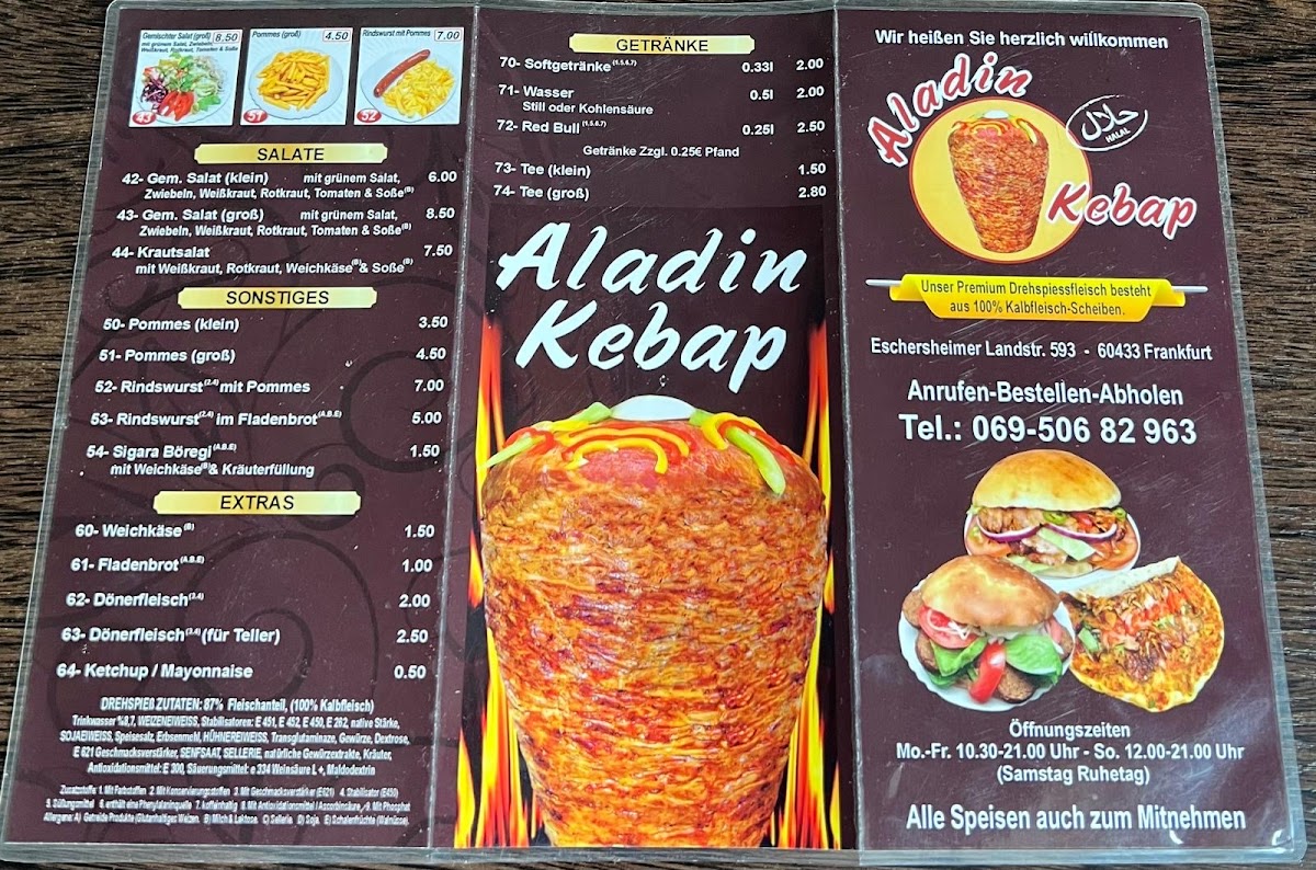 Aladin Kebap Photo Menu 1