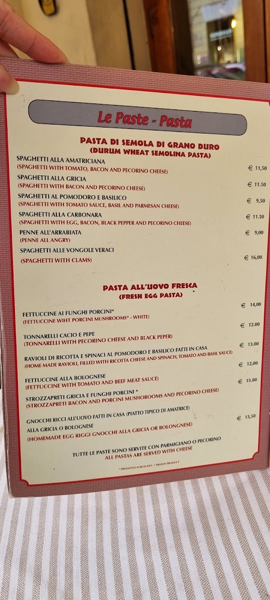 Il Bersagliere - Prati Photo Menu 1