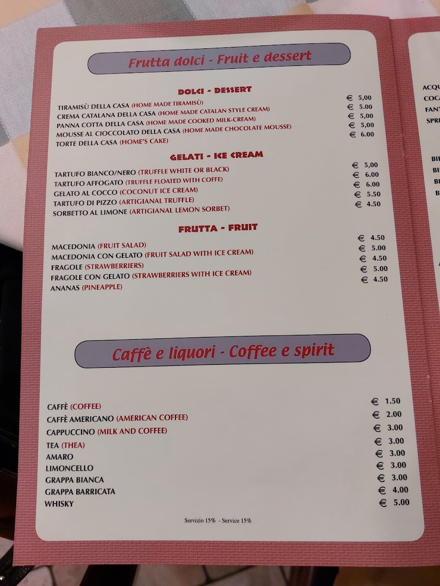 Il Bersagliere - Prati Photo Menu 3