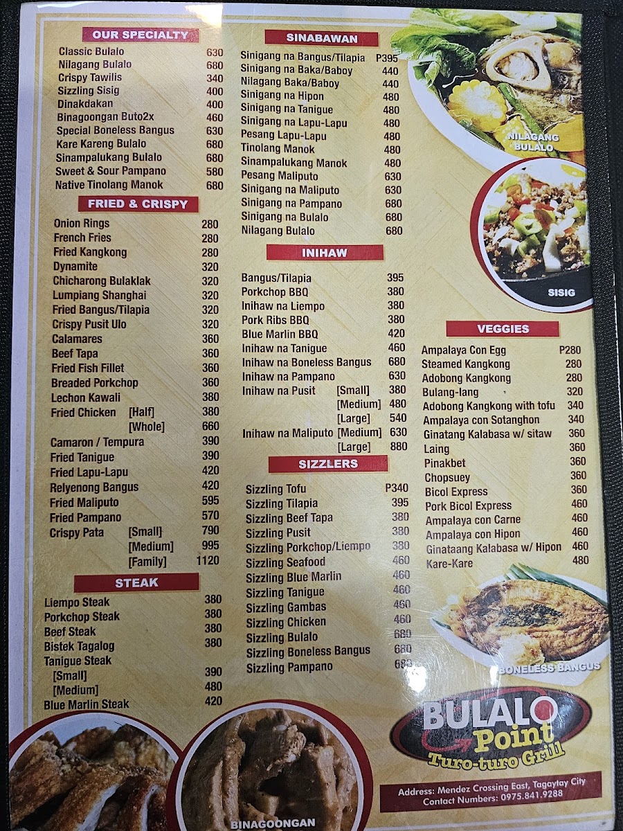 Bulalo Point Turo-Turo Grill Photo Menu 2