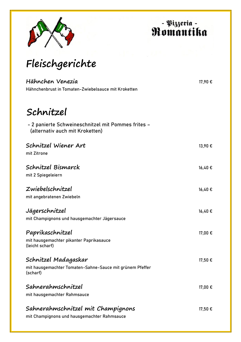 Pizzeria Romantika Photo Menu 4
