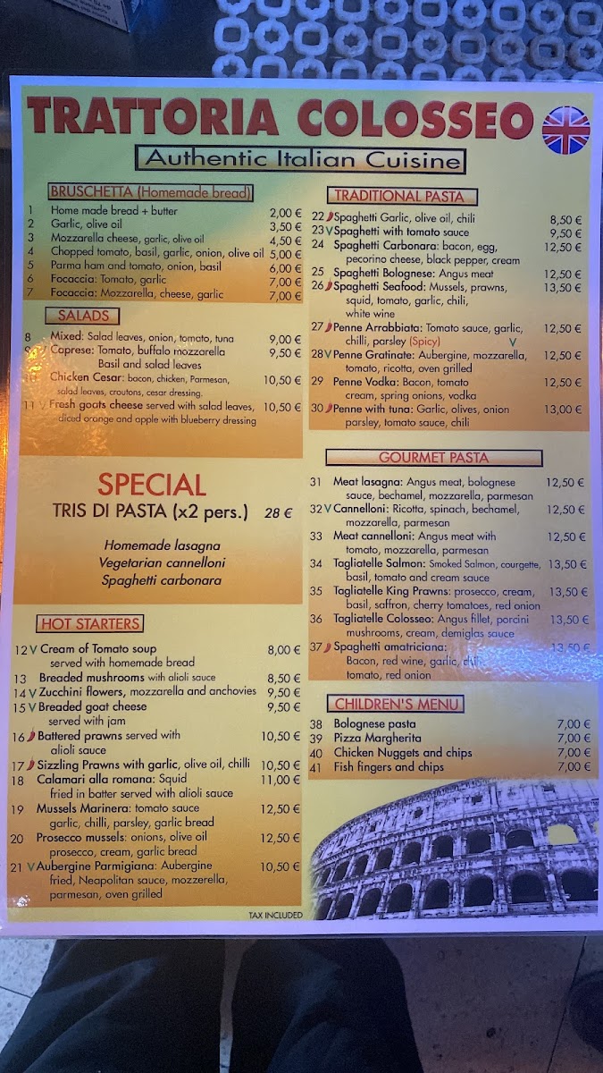 Trattoria Colosseo Photo Menu 2