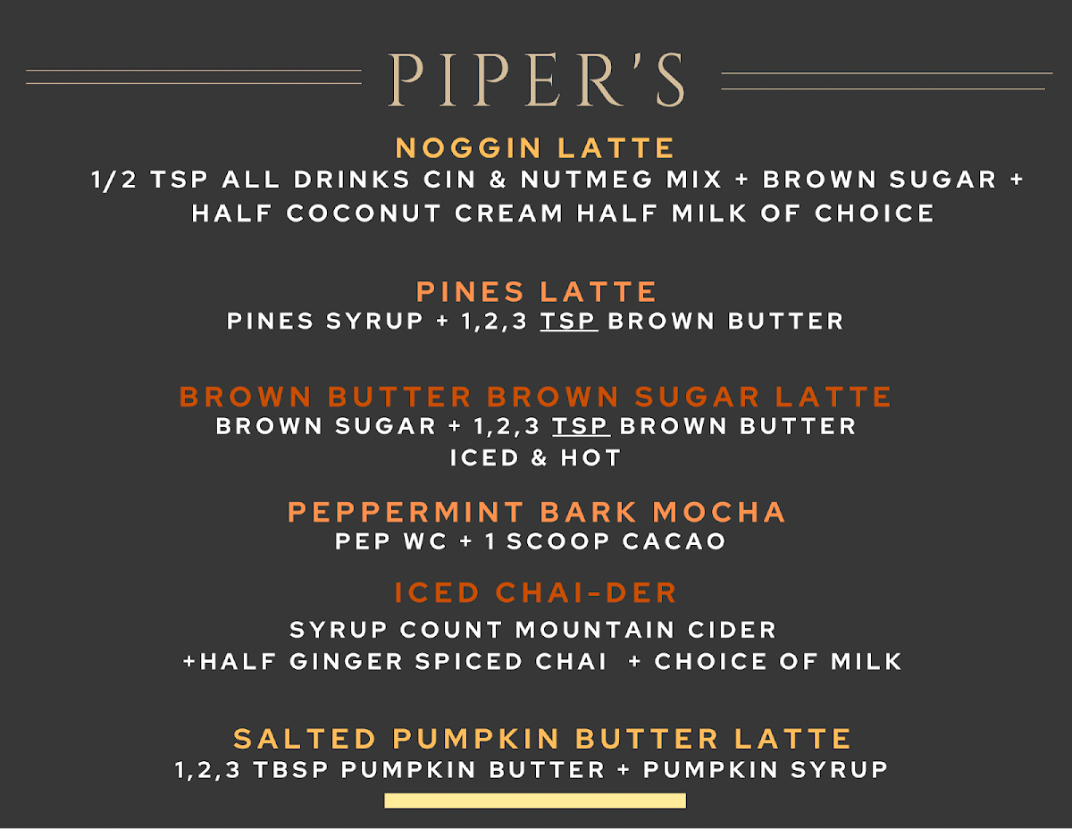 Piper’s Cafe Photo Menu 1