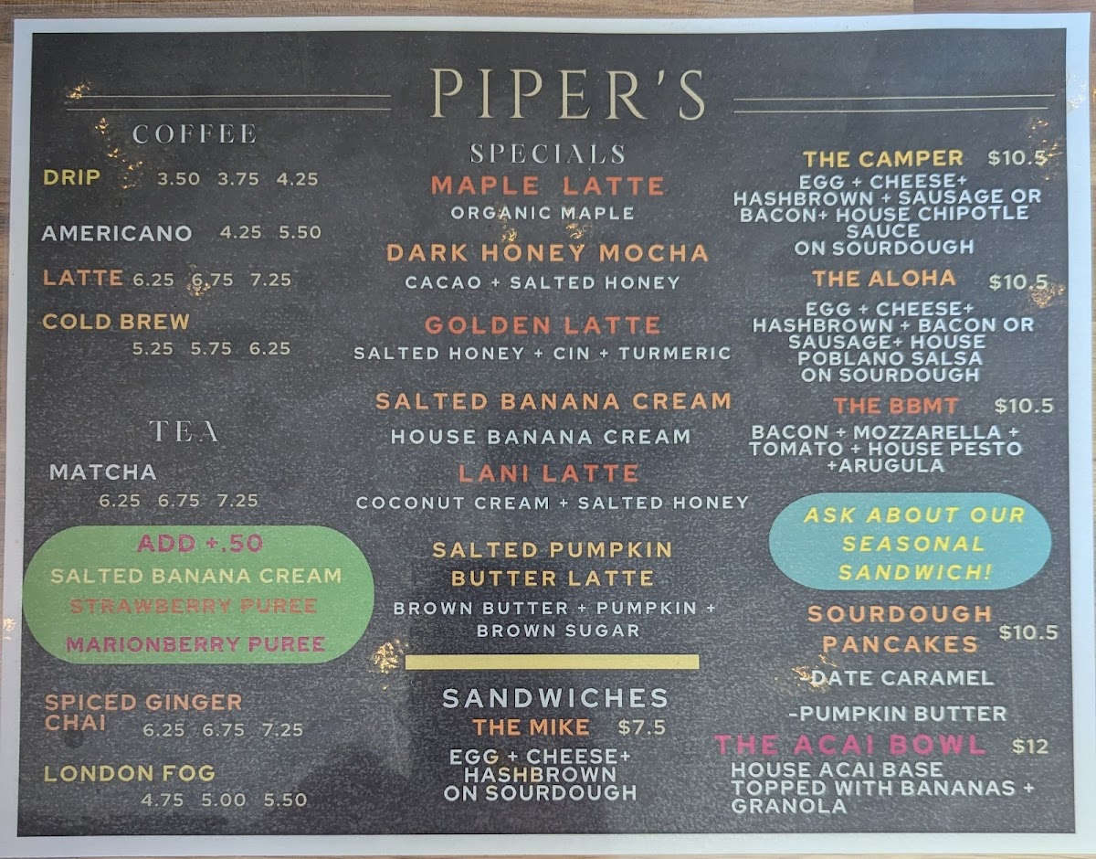 Piper’s Cafe Photo Menu 3