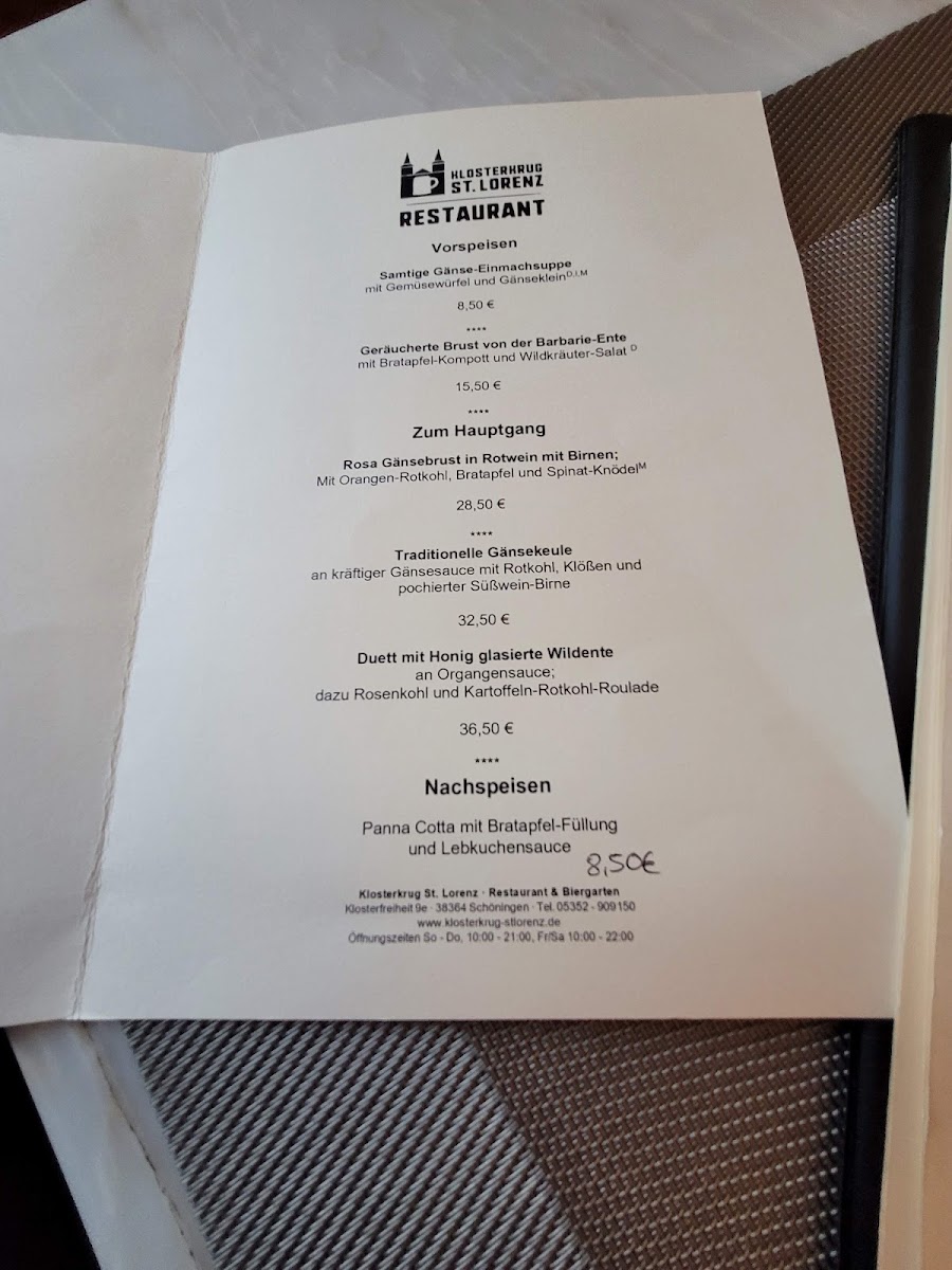 Restaurant Klosterkrug St.Lorenz Photo Menu 10