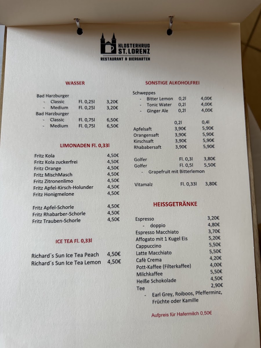 Restaurant Klosterkrug St.Lorenz Photo Menu 6