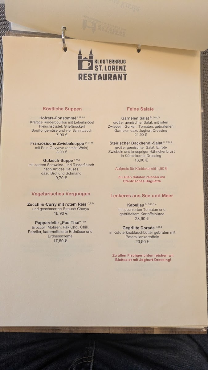 Restaurant Klosterkrug St.Lorenz Photo Menu 7