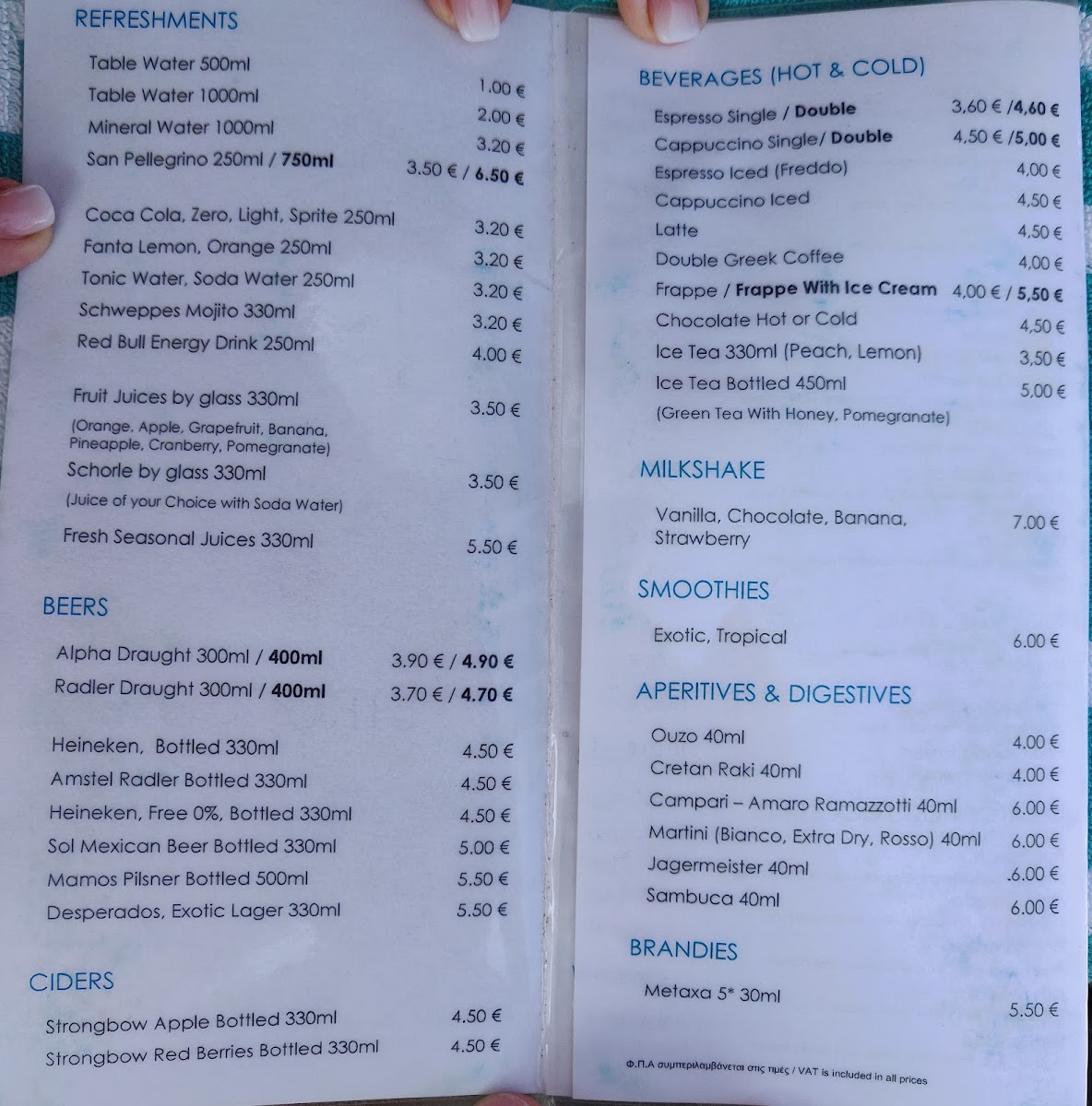 Sirocco Seafood Restaurant Photo Menu 10
