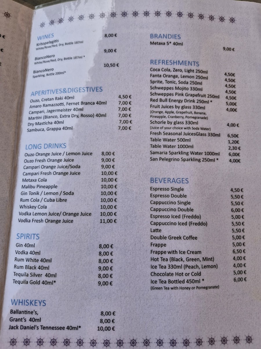 Sirocco Seafood Restaurant Photo Menu 3