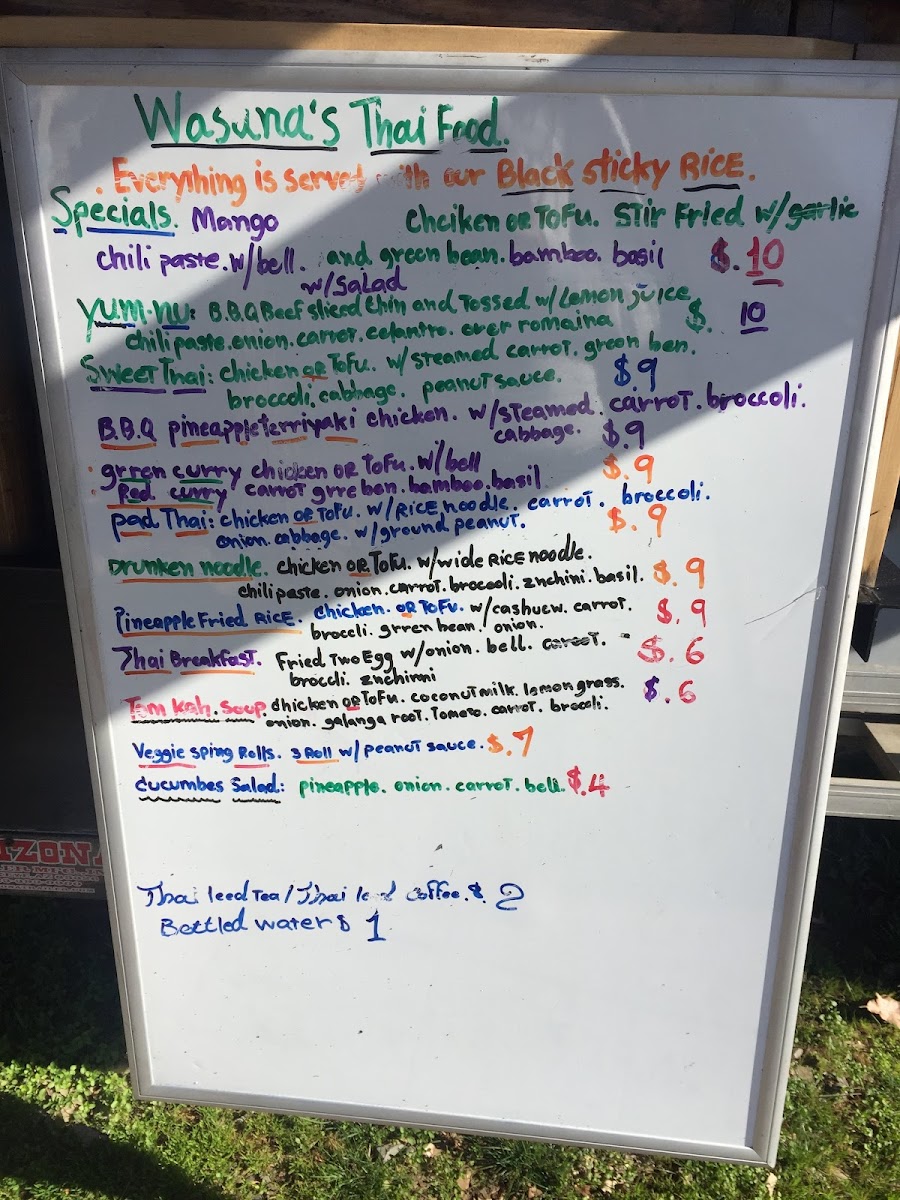 Wasana's Thai Food Cart Photo Menu 3