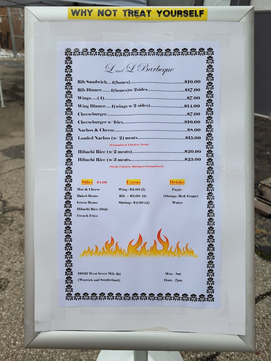 L and L Barbeque Photo Menu 2