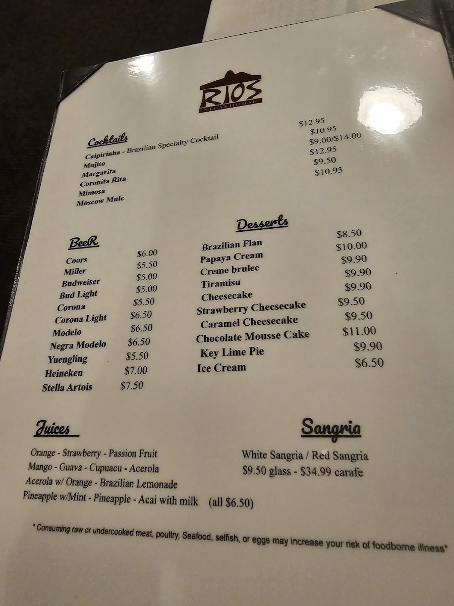 X Brazilian Steakhouse Photo Menu 6