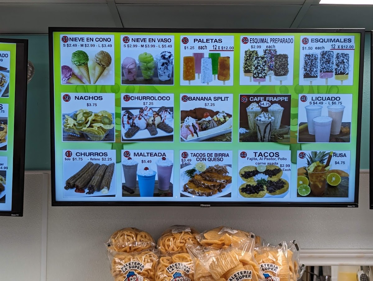 La Super Ice Cream Parlor Photo Menu 5