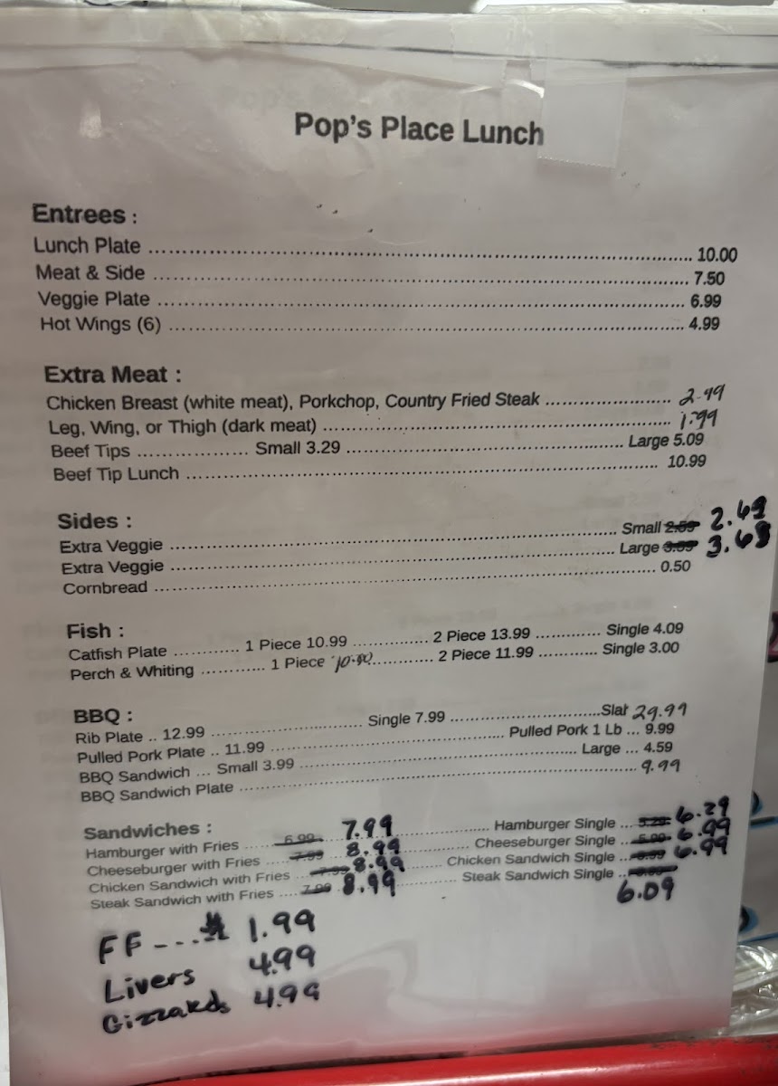 Pop's Place Photo Menu 2
