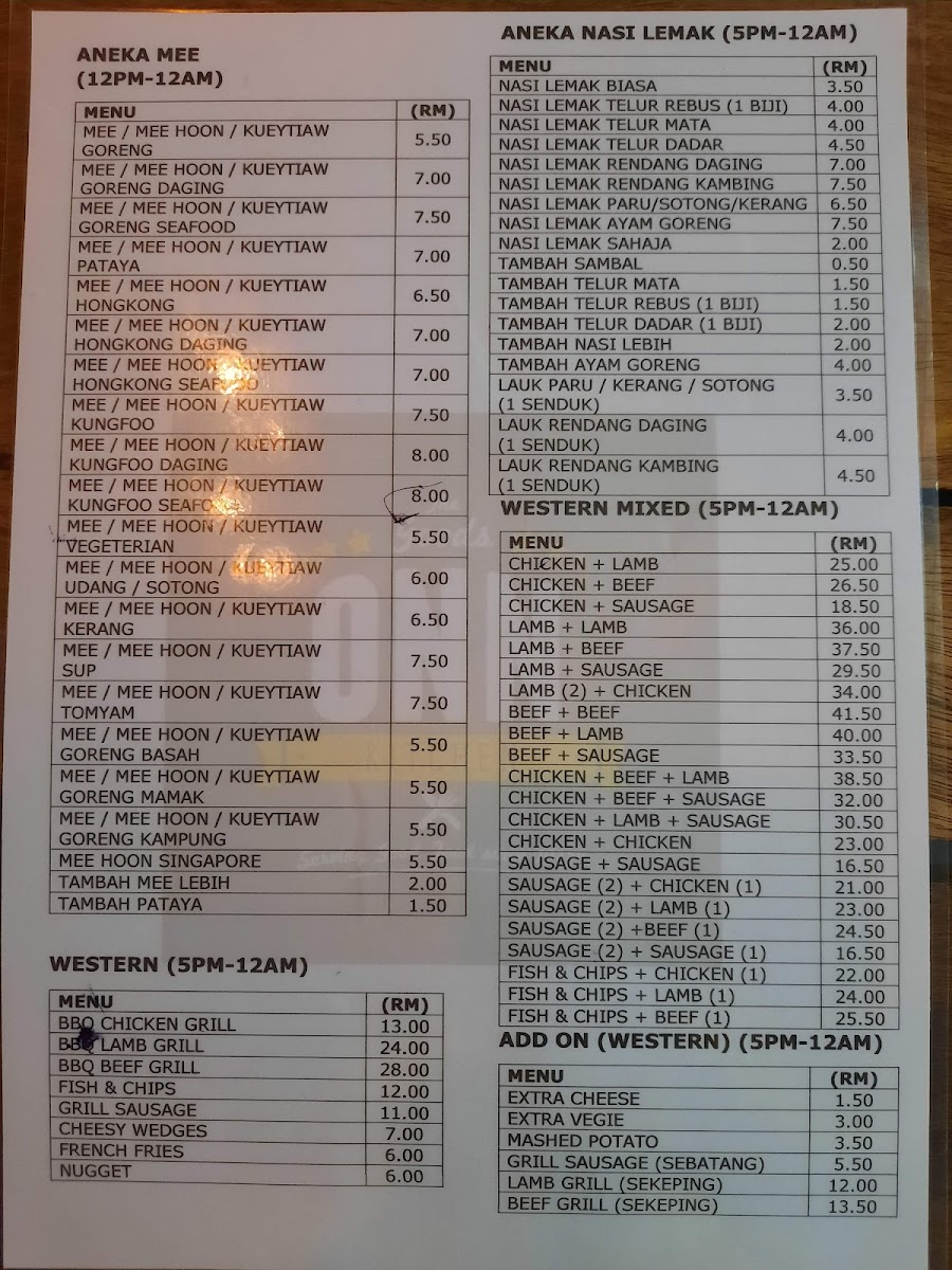 Onn Kitchen Photo Menu 10