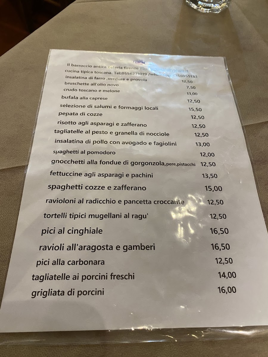 Il Barroccio Antica Osteria Photo Menu 5