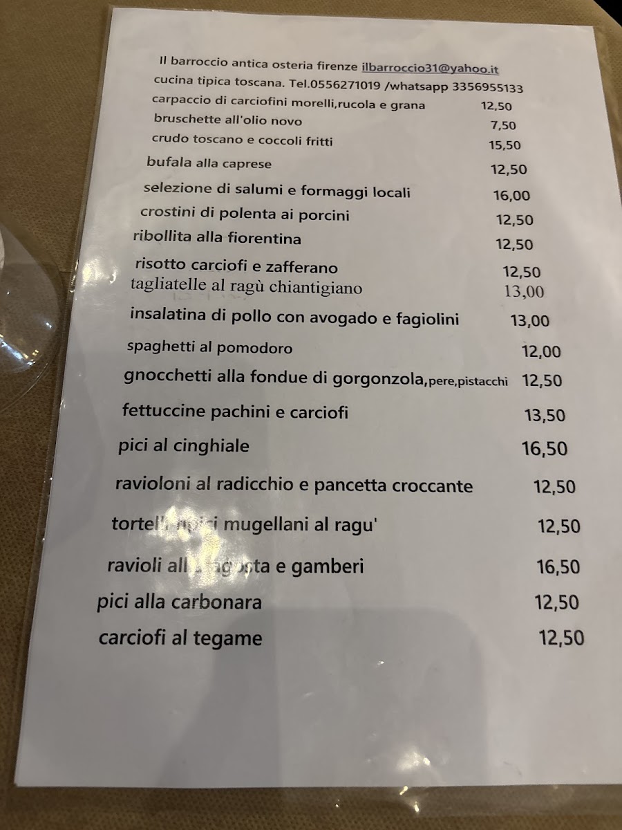 Il Barroccio Antica Osteria Photo Menu 6