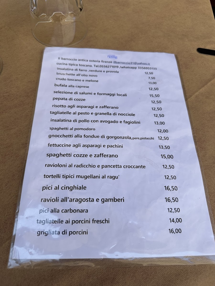 Il Barroccio Antica Osteria Photo Menu 8
