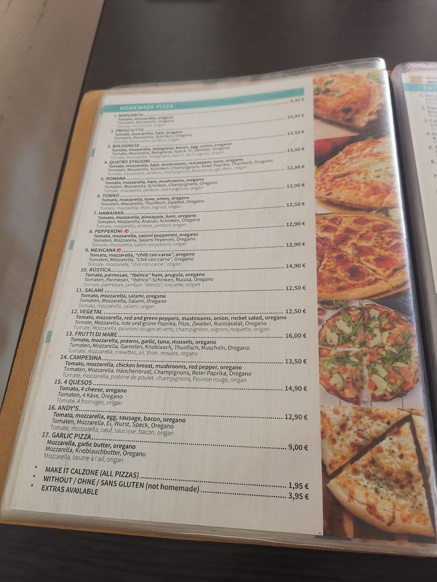 Andy's Bar Photo Menu 2