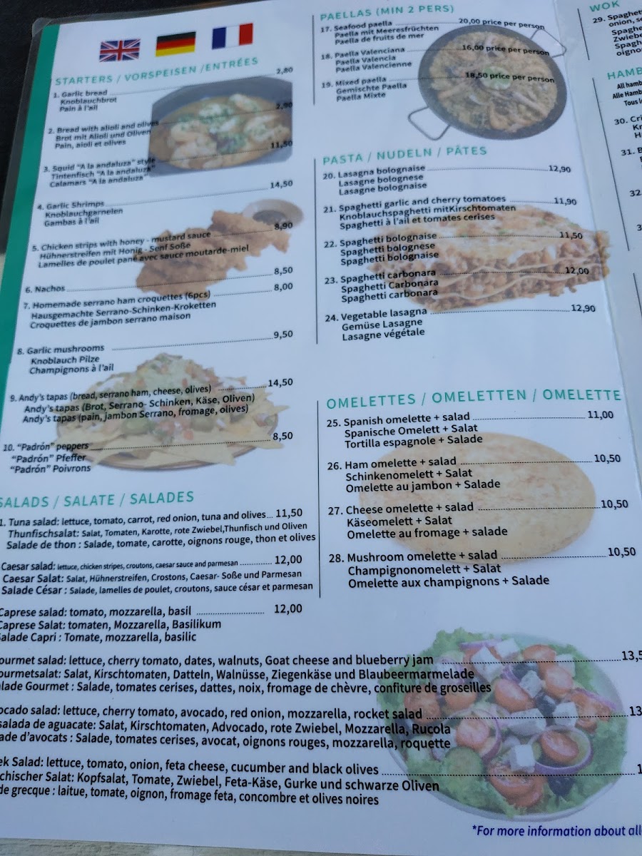 Andy's Bar Photo Menu 4