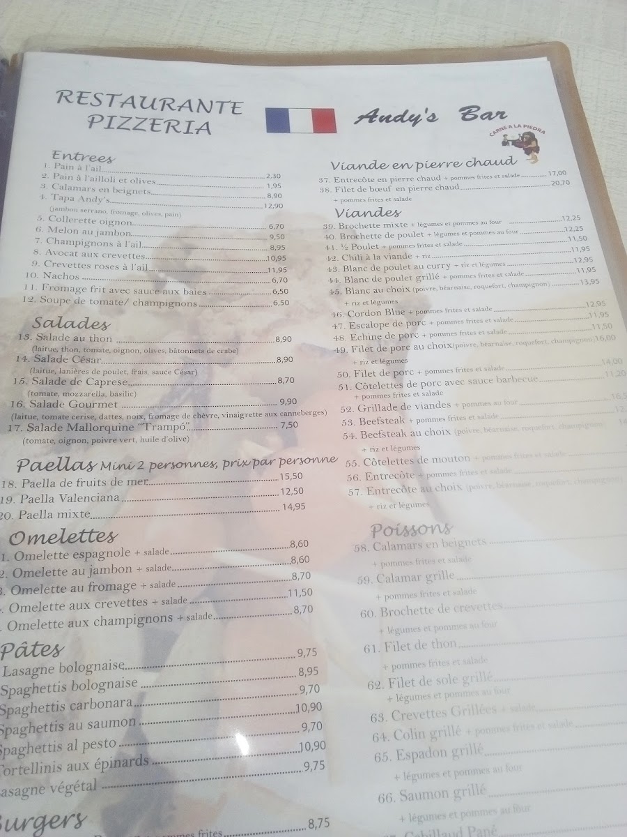 Andy's Bar Photo Menu 8