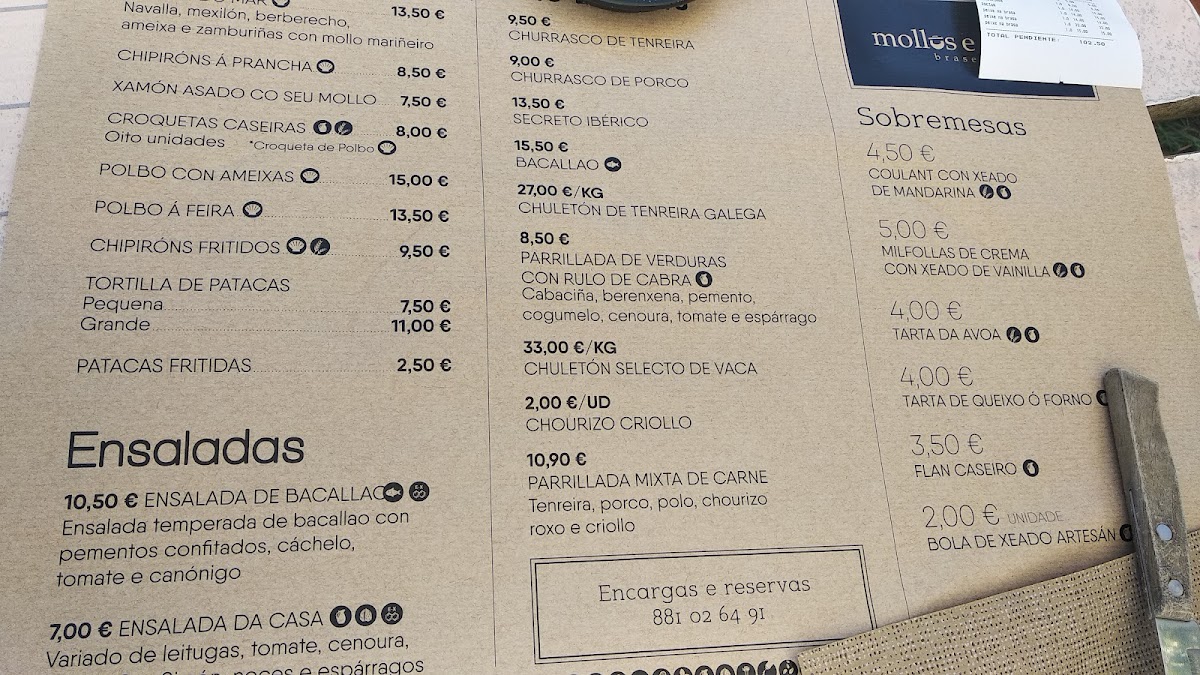 Restaurante Mollos e moios Photo Menu 3
