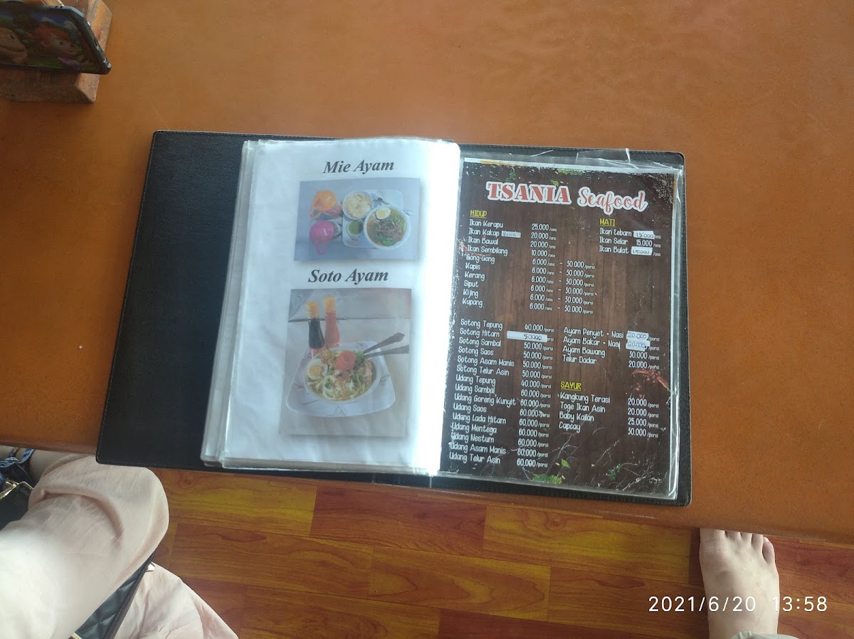 Tsania Seafood Photo Menu 3