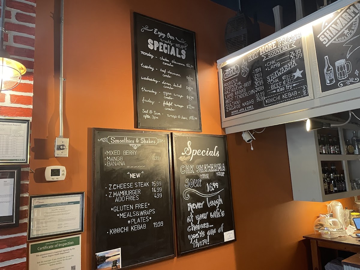 Zagros Kebab House Photo Menu 1