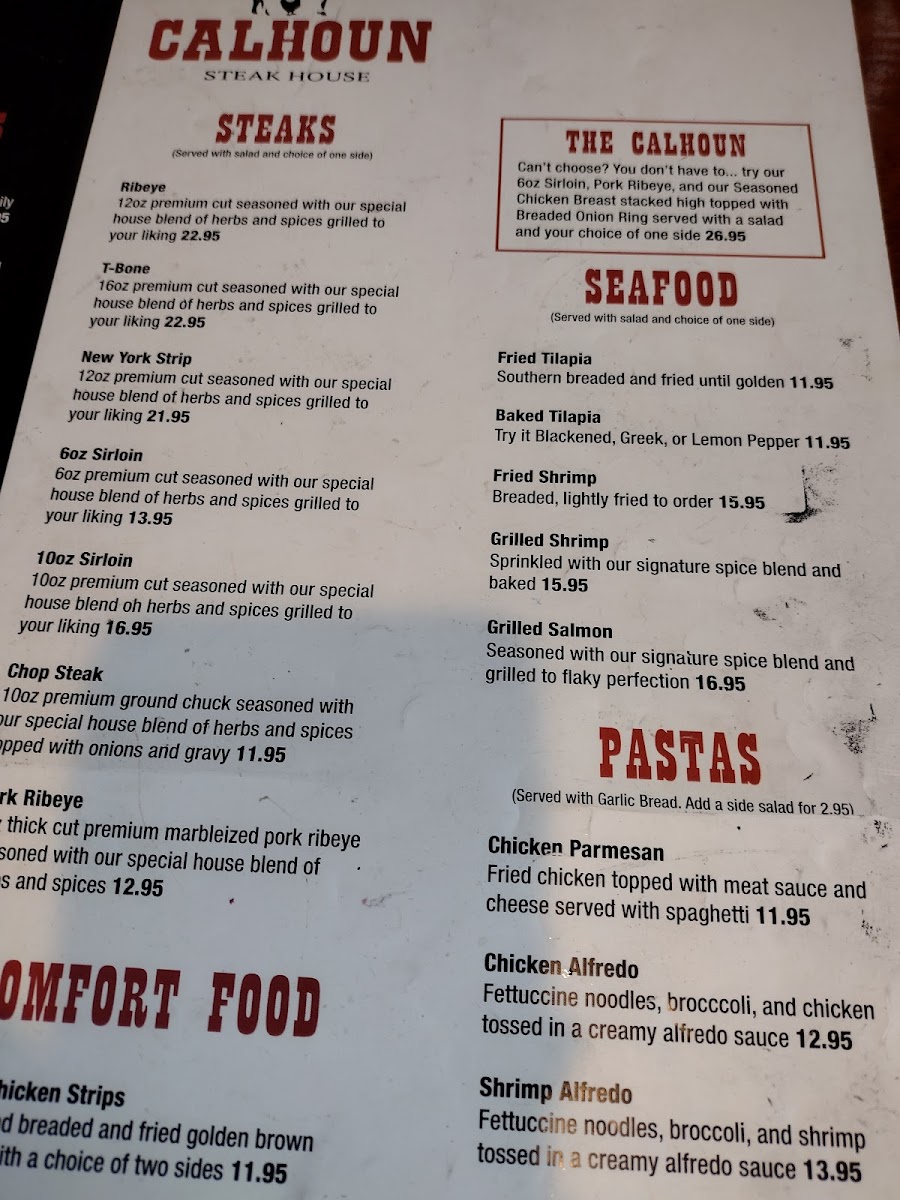 Calhoun Steakhouse Photo Menu 7