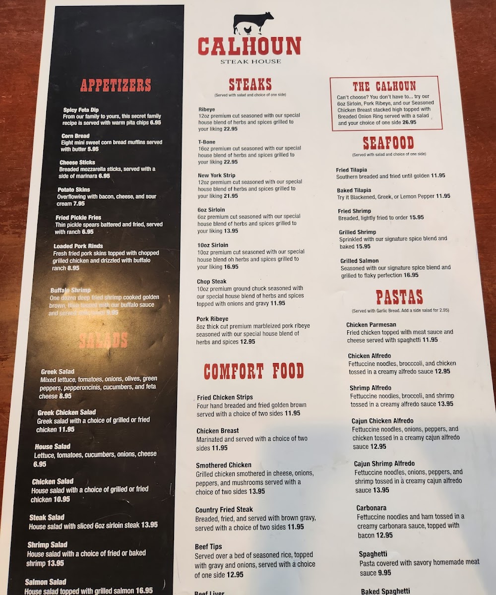 Calhoun Steakhouse Photo Menu 8