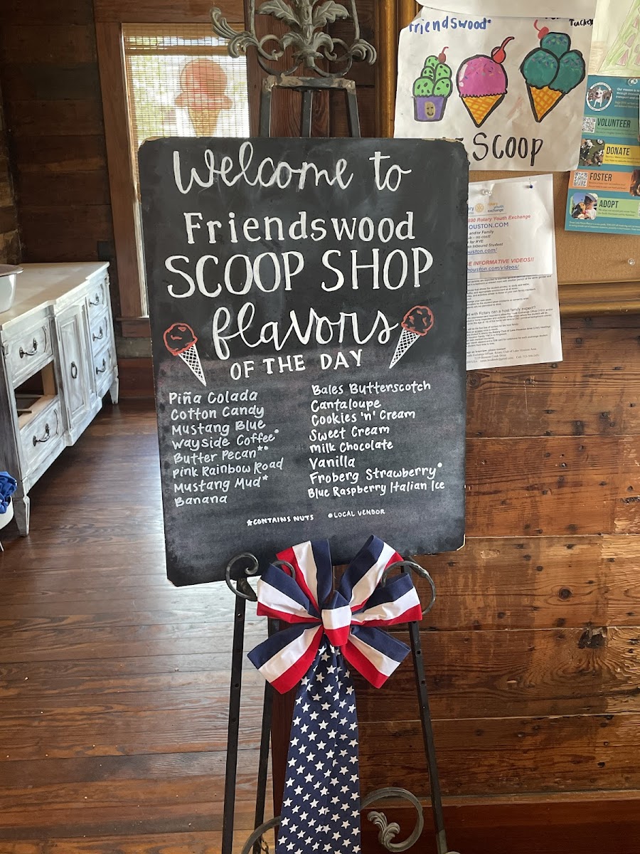 Friendswood Scoop Shop Photo Menu 1