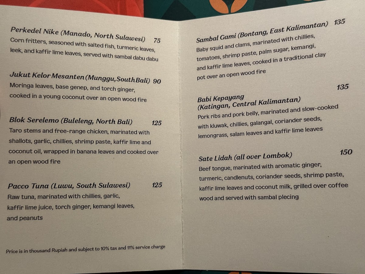 Nusantara by Locavore Group Photo Menu 1