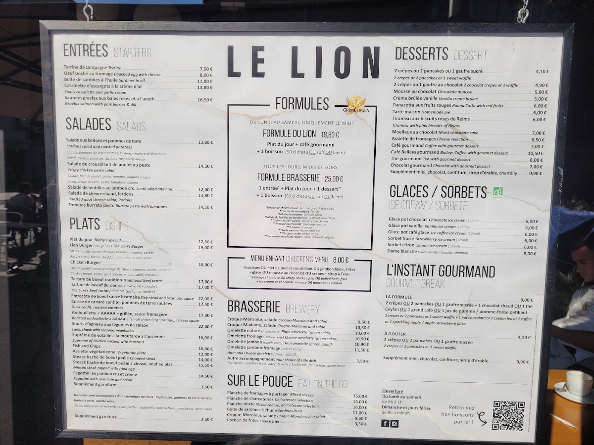 Le Lion Photo Menu 6
