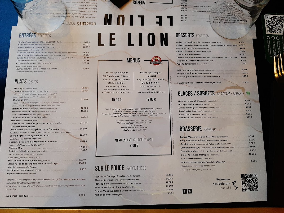 Le Lion Photo Menu 7