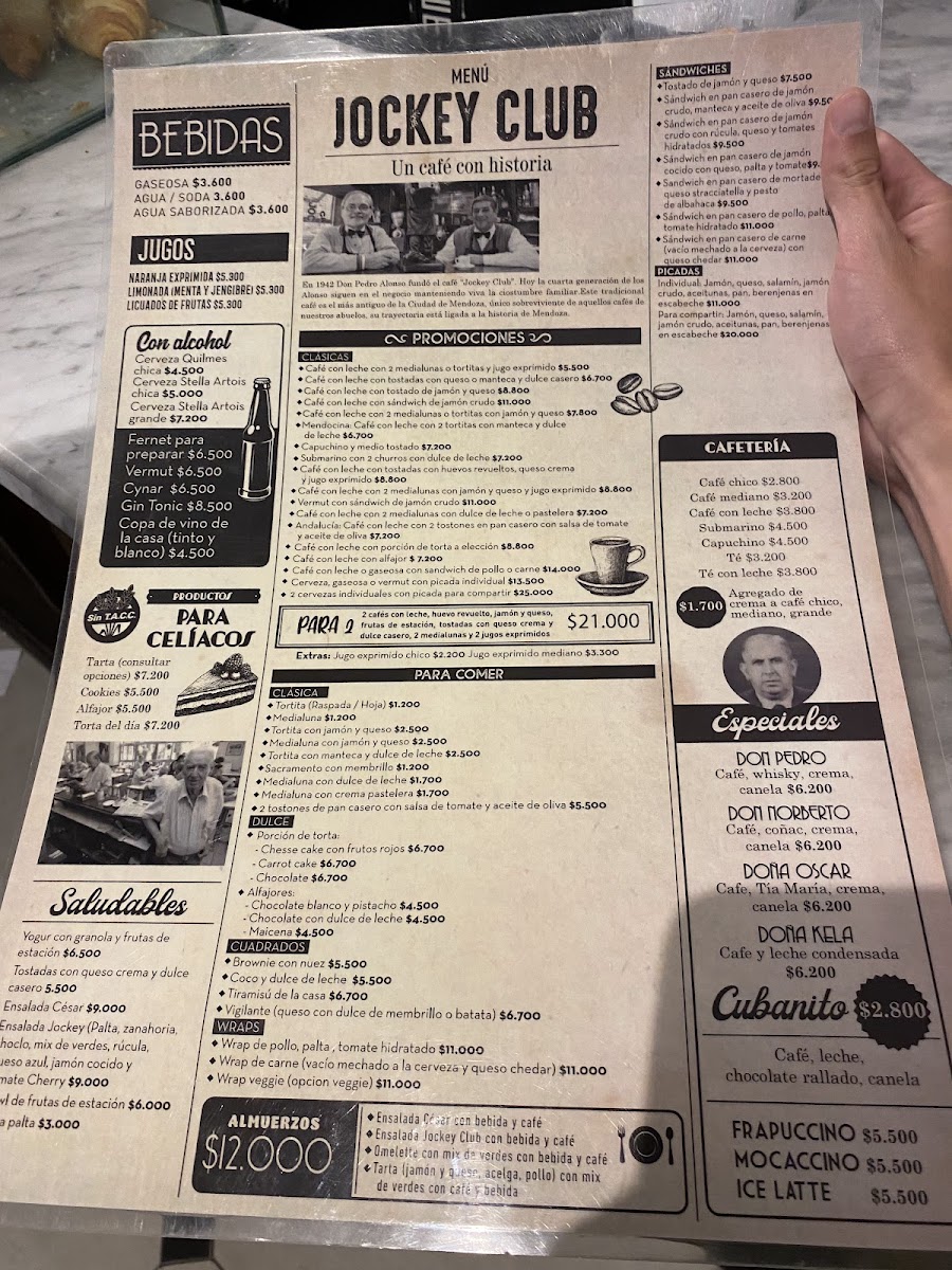 Jockey Club Cafe Photo Menu 1
