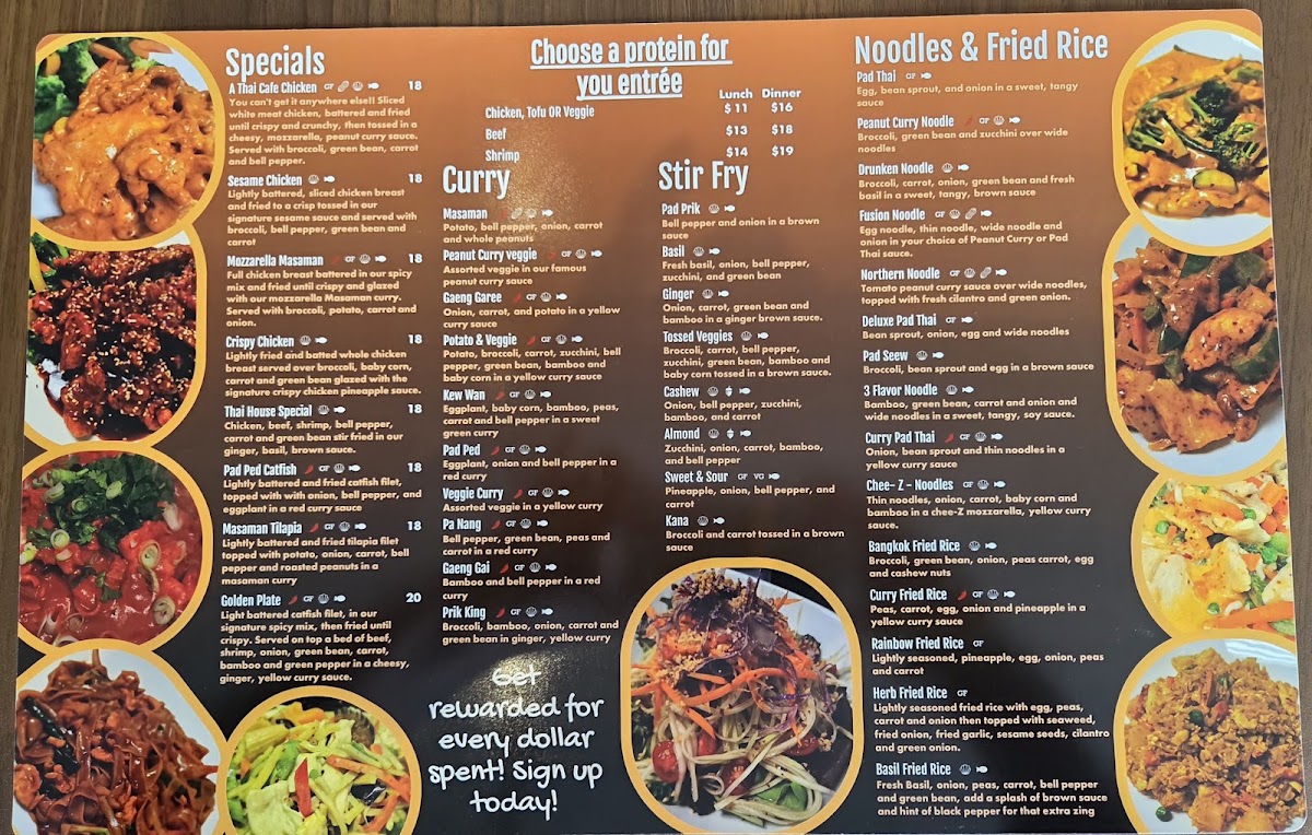 A Thai Cafe Photo Menu 2