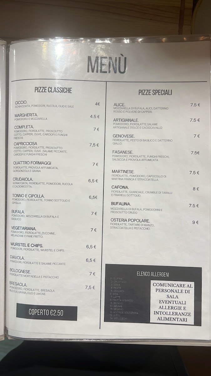 Osteria Popolare Photo Menu 1