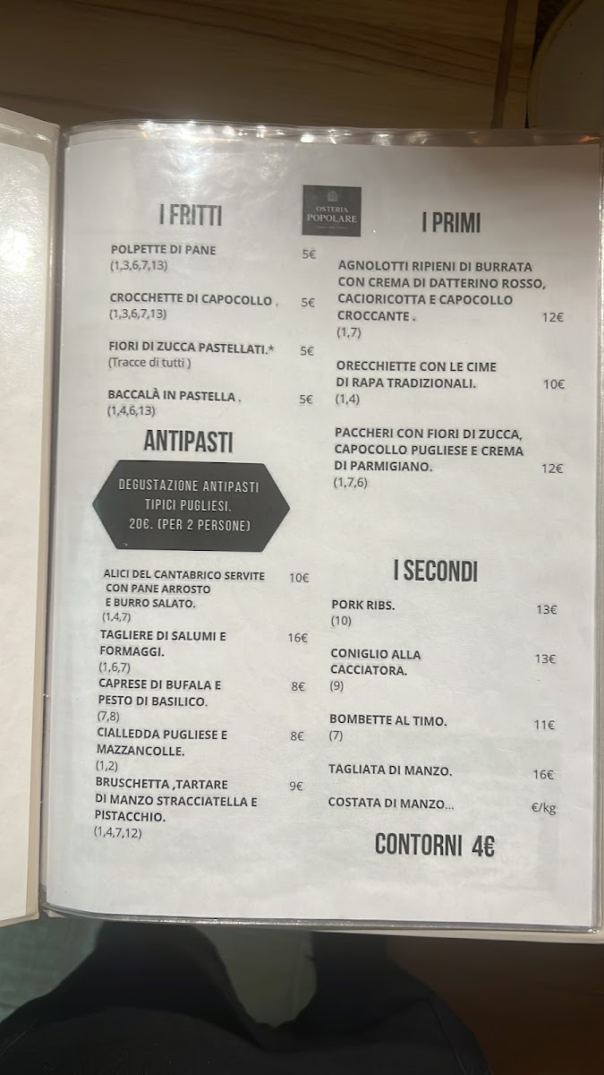 Osteria Popolare Photo Menu 2