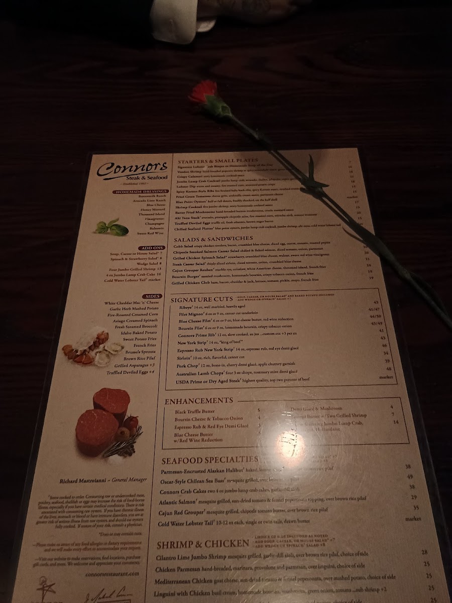 Connors Steak & Seafood Photo Menu 4