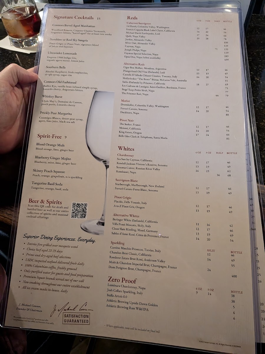 Connors Steak & Seafood Photo Menu 6