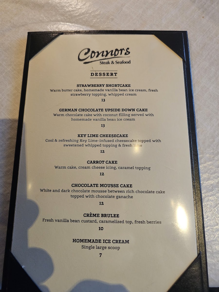 Connors Steak & Seafood Photo Menu 7