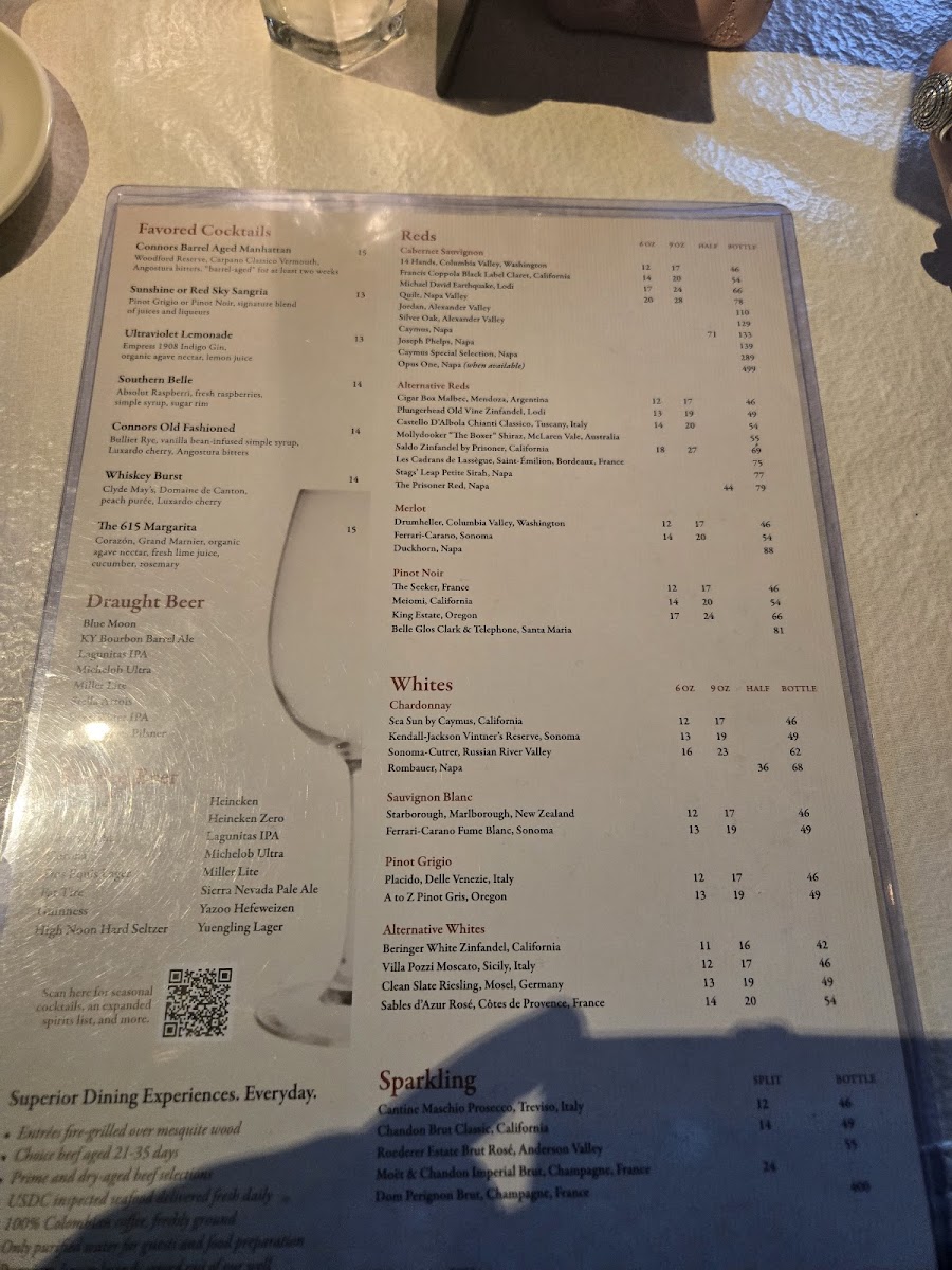 Connors Steak & Seafood Photo Menu 9