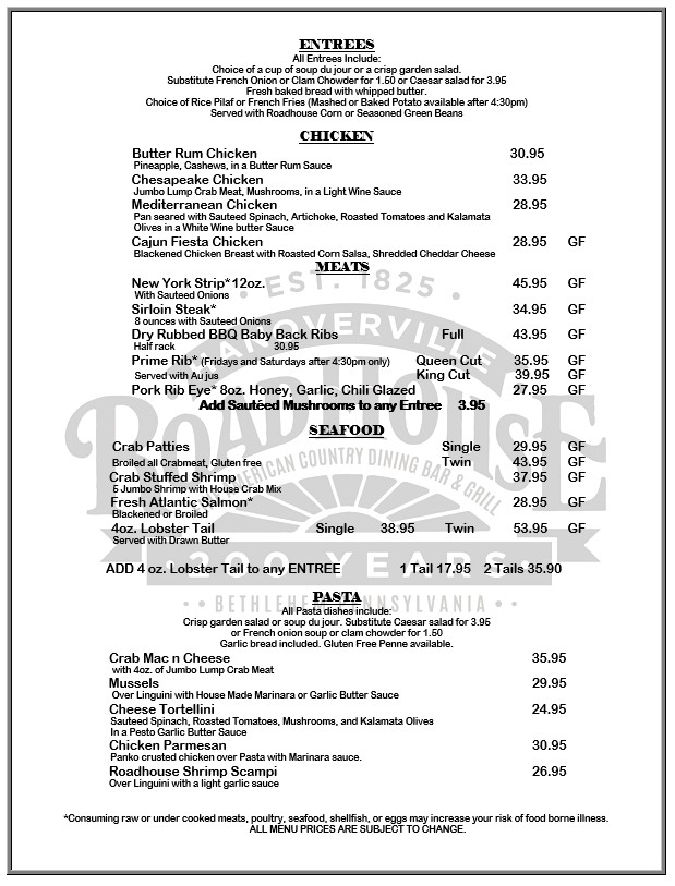 Hanoverville Road House Photo Menu 2