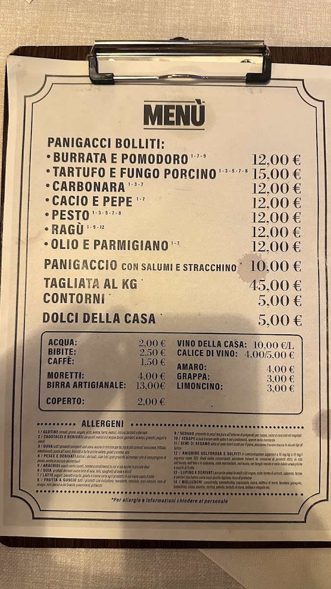 Il Panigaccio Photo Menu 1